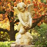 Angel With Roses Garden Statue - Yard Art As Sold by Frontgate