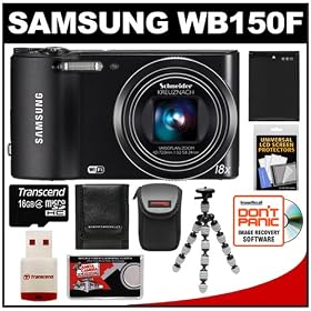 Samsung WB150F Smart Wi-Fi Digital Camera (Black) with 16GB Card + Battery + Case +... by Samsung