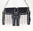 Blue Elegance Crystal Studded Small handbag Blue Pink