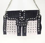 Blue Elegance Crystal Studded Small handbag Blue Pink