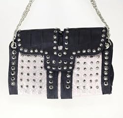 Blue Elegance Crystal Studded Small handbag Blue Pink