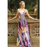 Terani Couture Junior Girls Lilac Multi Size 2-16 Chiffon Dress