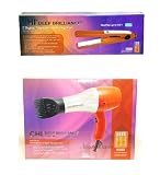 CHI Deep Brilliance Flat Iron & CHI Deep Brilliance Hair Dryer Orange Combo Set