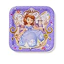 Sofia the First 9 in Square Plate, Pack of 8, Party Supplies