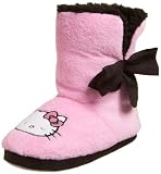 Hello Kitty Women's Short Bootie with Bow, Pink, Medium (7-8)