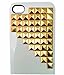 Punk Pyramid Studs and Spikes Mobile Phone Case for iPhone 5 Studs Cell Phone Case White Golden