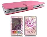 Bundle Monster Barnes & Noble Nook Synthetic Leather Case Cover Jacket + Skin Sticker + Screen Protector Ebook Accessories Combo - Fit 3G and Wifi Version