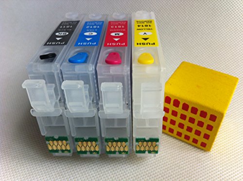 Brand F-INK@ 252 Empty Refillable Ink Cartridge For Epson Workforce WF-5620 WF-5690 WF-3620 WF-3640 WF-7610 WF-7620 WF-7110 WF-5190 printer 4pcs Ink 252xl