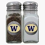 Review Bergamot  / Washington Huskies Basketball Shaped Logo Salt and Pepper Shaker Set