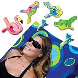 Boca Beach Towel Clips- Parrot