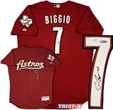 Craig Biggio Autographed/Hand Signed Authentic Houston Astros Brick Red Baseball Jersey