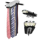 Electronic Closet Rack Tie Rack by Necktie Accessories - Silver Plastic
