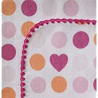 SwaddleDesigns Swaddle Design Pink Dots and Hearts Collection Swaddling Blanket