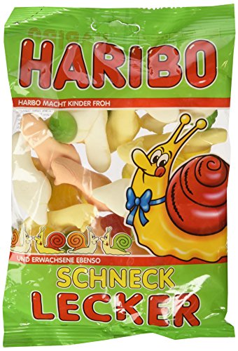 Haribo Schneck Lecker, Gummibärchen, Weingummi, Fruchtgummi, Im Beutel, Tüte, 200 g