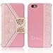 Towallmark(TM)Fashion Pink Fresh Cute Flip Wallet Leather Case Cover for iPhone 6 4.7''