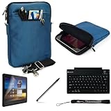 BLUE Mighty Nylon Jacket Slim Compact Protective Sleeve Shoulder Bag Case with accessories compartment for HP TouchPad Tablet 9.7 BLUE Mighty Nylon Jacket Slim Compact Protective Sleeve Shoulder Bag Case with accessories compartment for HP TouchPad Tablet 9.7