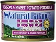 Natural Balance Canned Dog Food, Grain Free Limited Ingredient Diet Venison and Sweet Potato Recipe, 6-Ounce, Pack of 12