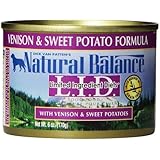 Natural Balance Canned Dog Food, Grain Free Limited Ingredient Diet Venison and Sweet Potato Recipe, 6-Ounce, Pack of 12