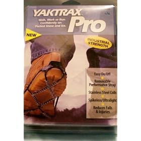 Yaktrax Pro -- Walk, Work or Run Confidently on Packed Snow and Ice -- Industrial Strength -- Size L/XL [U.S. Men's 11.5+]