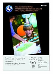 HP Q1989A Premium Glossy Photo Paper, 60 Sheets