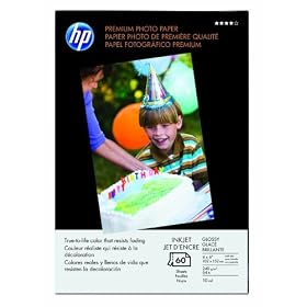 HP Q1989A Premium Glossy Photo Paper, 60 Sheets by 