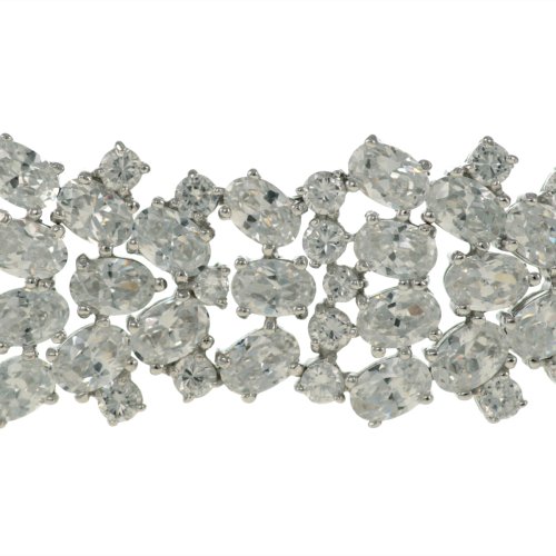 Childrens Toyshop  Jewelry : Sterling Silver Cubic Zirconia Multi-Stone Bracelet by Charles Winston, 7.25"