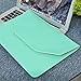 MacBook 12 inch Case Bag Swees Apple MacBook 12 inch Envelope Folio Bag PU Leather with Pockets Carrying Laptop Notebook Sleeve Bag for Apple New MacBook 12 inch with Retina for Girls, Mint Green