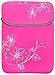 8 - 10.1 inch Hot Pink Blossom Floral Neoprene Netbook Laptop Sleeve Slip Case Pouch Bag for iPad, Acer, ASUS, Dell, HP