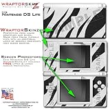 Nintendo DS Lite Zebra Stripes Black and White WraptorSkinz Skin Kit by TuneTattooz TM