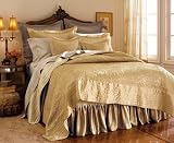 Court of Versailles DuBarry King Quilt, Gold/Amber