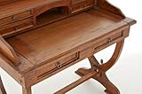 CLP handgefertigter Sekretär AGASIA aus Mahagoniholz (aus bis zu 8 Farben wählen) mit ausziehbarer Arbeitsplatte, im Kolonialstil rustic - 4