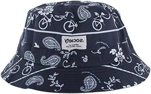 Society Originals Novelty Print Bucket Hat Fisherman's Cap Blue Size S/M