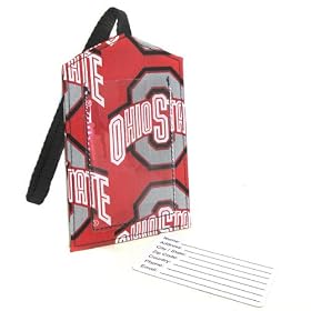 OSU Ohio State Buckeyes Luggage Tag Travel Tags Accessories Christmas Gifts and Gift Ideas For Him Her Men Man Women Ladies Alumni, Students, Fans, Travelers Teachers High Quality STOCKING STUFFER
