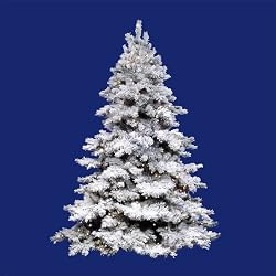 10' Pre-Lit Flocked Alaskan Artificial Christmas Tree - Clear Dura Lights