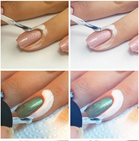 Twoeye Nail Art Peel Off Base Coat Nail Polish Remover Anti Overflow Glue (White)