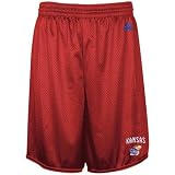 adidas Kansas Jayhawks Red Basic Mesh Shorts