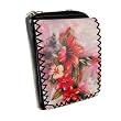 Printed Flower Leather Look Cellphone Case (holds iphone) and Wallet --Several Colors To Choose From