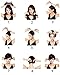 Womens Costume Halloween Party Cosplay Emulation Scalp Full Head Wig (Black SnowWhite-ZU16903)
