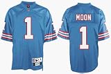 Warren Moon 1990 Houston Oilers #1 Gridiron Classics Premier Throwback Reebok NFL Football Jersey (L