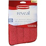 Rubbermaid - Reveal Mop Microfiber Cleaning Pad, 15-Inch, Red, 6 Pack