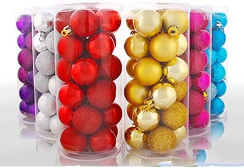 MiniBAR 24 pcs Christmas Xmas Tree Ball Bauble Hanging Red, 4cm