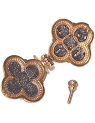 Relic Orthodox Cross- 24K Thick Gold and 925 silver (2.2 cm or 0.9 inches) Fedorov`s original masterpiece