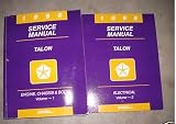 1996 Eagle Talon Service Repair Shop Manual Set Oem 96 (2 volume service manual set.)