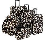 American Flyer Animal Print 5 Piece Luggage Set