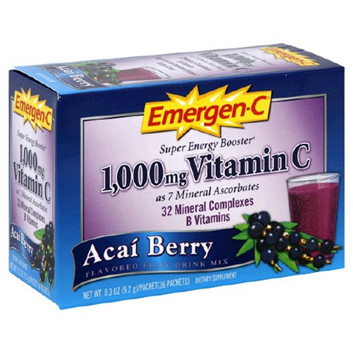 Alacer Emergen C Acai Berry 36 Count, Packages (Pack of 2) by Alacer