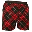 FALSE FLY - Red and Black Diamond Diagonal Tartan Plaid Check Cotton Flannel Plaid check boxers boxer shorts exposed waist false fly