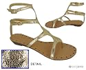 METALLIC LIZARD STRAPPY SANDAL