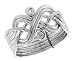 Sterling Silver 6-Piece Celtic Loop Design Puzzle Ring Band, 1/2 in. (13mm) wide, size 9