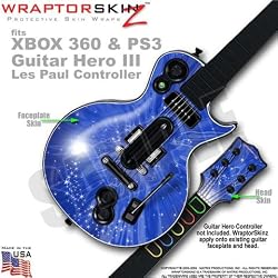Stardust Blue WraptorSkinz Skin fits XBOX 360 and PS3 Guitar Hero III Les Paul Controller (GUITAR NOT INCLUDED)