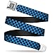 Buckle-Down Seatbelt Belt - Checker Weathered Black/Turquoise - 1.5